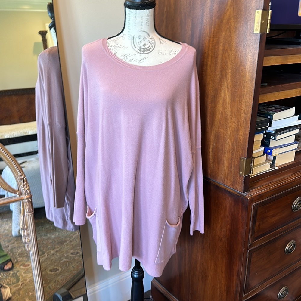 Tea n rose pocket sweater. Plum.   Size medium